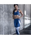 Damska niebieska w stylu casual legginsy Skinny elastyczna siła sportowa moda poliester Fitness legginsy
