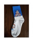 Christmas Stocking Noel 1 para bawełna święty mikołaj skarpetki z bałwanem ozdoby choinkowe na boże narodzenie w domu prezenty n