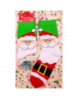 Christmas Stocking Noel 1 para bawełna święty mikołaj skarpetki z bałwanem ozdoby choinkowe na boże narodzenie w domu prezenty n