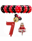 13 sztuk dekoracja urodzinowa lateksowy balon Mickey Minnie Mouse serce folia balon Baby Shower balon w kształcie cyfry dzieci p