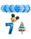 13 sztuk dekoracja urodzinowa lateksowy balon Mickey Minnie Mouse serce folia balon Baby Shower balon w kształcie cyfry dzieci p