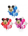 12 sztuk Mickey Minnie Mouse gwiazdkowe balony z helem dla dzieci dekoracja urodzinowa Baby Shower 1st urodziny lateksowe zabawk