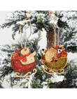 HUADODO 4 sztuk kreatywny święty mikołaj snowman drewniane zawieszki świąteczne Ornament na boże narodzenie ozdoby choinkowe dek