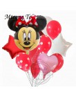 12 sztuk Mickey Minnie Mouse gwiazdkowe balony z helem dla dzieci dekoracja urodzinowa Baby Shower 1st urodziny lateksowe zabawk