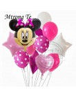 12 sztuk Mickey Minnie Mouse gwiazdkowe balony z helem dla dzieci dekoracja urodzinowa Baby Shower 1st urodziny lateksowe zabawk