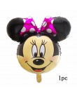 12 sztuk Mickey Minnie Mouse gwiazdkowe balony z helem dla dzieci dekoracja urodzinowa Baby Shower 1st urodziny lateksowe zabawk