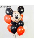 12 sztuk Mickey Minnie Mouse gwiazdkowe balony z helem dla dzieci dekoracja urodzinowa Baby Shower 1st urodziny lateksowe zabawk