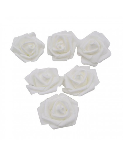 20 sztuk 6cm Pretty Rose pianka pe sztuczna główka kwiatu dla diy bukiet ślubny Garland kula z kwiatów prezent pudełko do dekora