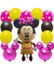 12 sztuk Mickey Minnie Mouse gwiazdkowe balony z helem dla dzieci dekoracja urodzinowa Baby Shower 1st urodziny lateksowe zabawk