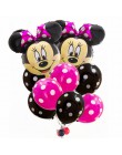 12 sztuk Mickey Minnie Mouse gwiazdkowe balony z helem dla dzieci dekoracja urodzinowa Baby Shower 1st urodziny lateksowe zabawk