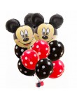 12 sztuk Mickey Minnie Mouse gwiazdkowe balony z helem dla dzieci dekoracja urodzinowa Baby Shower 1st urodziny lateksowe zabawk