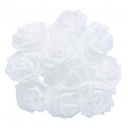 21 kolor 10 sztuk 8cm sztuczna pianka pe kwiaty róży na panna młoda pana młodego bukiet dekoracja na przyjęcia urodzinowe DIY ma