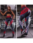 Najnowsze popularne geometryczne spodnie z nadrukiem o strukturze plastra miodu yo-ga legginsy sportowe spodnie Fitness wysokie 
