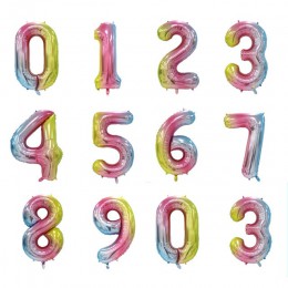 32 cal balon w kształcie cyfry 1st dekoracje na imprezę urodzinową dla dzieci 30 cyfrowy złote balony wesele rysunek ukończeniu 
