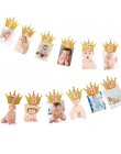 MEIDDING urodziny dziecka banery 12 miesięcy zdjęcie trznadel Baby Shower papierowa girlanda chłopiec dziewczyna 1st materiały d