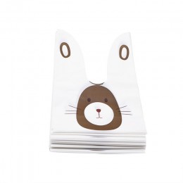 25 sztuk Bunny torebki na ciastka cukierki torebka do pakowania herbatników urodziny ślub sprzyja cukierki torby na prezenty prz