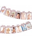 MEIDDING urodziny dziecka banery 12 miesięcy zdjęcie trznadel Baby Shower papierowa girlanda chłopiec dziewczyna 1st materiały d