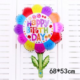 Urodzinowa budka fotograficzna z balonów foliowych szczęśliwa zdjęcie urodzinowe ramka Globos rekwizyty fotograficzne dekoracje 