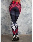 Najnowsze popularne geometryczne spodnie z nadrukiem o strukturze plastra miodu yo-ga legginsy sportowe spodnie Fitness wysokie 