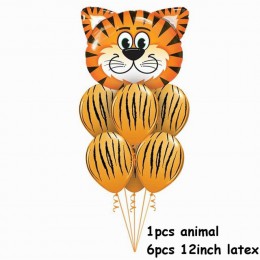 7 sztuk/partia Tiger Zebra krowa zwierząt Air Helium lateksowy balon dla dzieci prezent dekoracje na przyjęcie urodzinowe zwierz