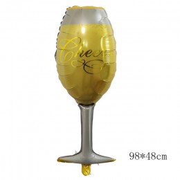 Różowe złoto butelka do szampana wino balony foliowe Party zestaw dekoracyjny walentynki wieczór panieński ślub wieczór panieńsk