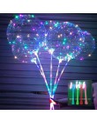 Migające lampy balon LED z kijem przezroczyste balony urodziny zabawki dla dzieci dekoracje ślubne 3. Lekki balon LED