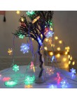 1/3M Christmas Gift lampki świąteczne na sznurku Snowflake girlanda Led na wesołych świąt prezenty na nowy rok ozdoby choinkowe 