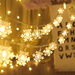 1/3M Christmas Gift lampki świąteczne na sznurku Snowflake girlanda Led na wesołych świąt prezenty na nowy rok ozdoby choinkowe 