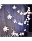 1/3M Christmas Gift lampki świąteczne na sznurku Snowflake girlanda Led na wesołych świąt prezenty na nowy rok ozdoby choinkowe 