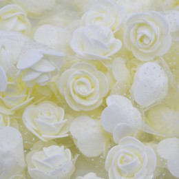 50/100/200 sztuk 3.5cm Mini pianka PE główki róż sztuczne jedwabne kwiaty dla domu ogród DIY pompon wianki ślubne dekory