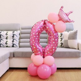 1pc 2nd balonik urodzinowy Happy Years 2 dekoracje na imprezę urodzinową dzieci Ballon hel niebieski różowy lateksowe balony kon