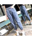 Oversize wysokiej talii dżinsy elastyczne luźne koreańskie dżinsy kobiet chłopaka spodnie kobiet plus size ponadgabarytowych dżi