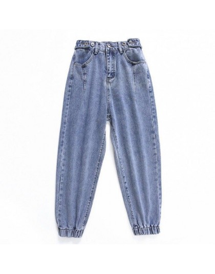 Oversize wysokiej talii dżinsy elastyczne luźne koreańskie dżinsy kobiet chłopaka spodnie kobiet plus size ponadgabarytowych dżi