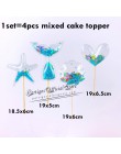 1 zestaw Mermaid Glitter Banner karton niebieska litera Garland wszystkiego najlepszego z okazji urodzin fioletowa muszla Banner