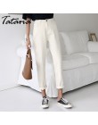 Tataria Jeans Harem dla kobiet luźne Vintage Harem beżowe spodnie jeansowe damskie wysokiej talii bawełna Jean kobiece chłopaka 