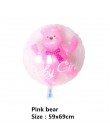 59*69cm duża bańka niedźwiedź folia aluminiowa balony z helem chłopiec dziewczyna Baby Shower dekoracje ślubne urodziny klasyczn