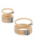 10 sztuk/zestaw 8-30cm drewniane, do haftowania obręcze zestaw ramek haft bambusowy Hoop pierścienie dla majsterkowiczów igła ha