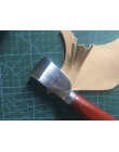 DIY narzędzie kaletnicze drewniany uchwyt ze stali nierdzewnej skórzany nóż do cięcia skóra łopata nóż do pracy ze skóry PGG07