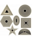 Różne figury geometryczne matryce do cięcia metalu szablony do DIY Scrapbooking/album fotograficzny dekoracyjny wytłoczenia kart