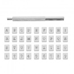 36 sztuk/zestaw A-Z 1-10 angielska litera alfabetu numery stemplowanie dziurkacz zestaw metalowe narzędzie skórzane craft alfabe