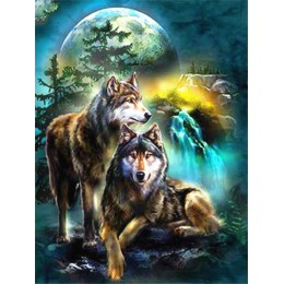 HUACAN pełne kwadratowe diamentowe malowanie wilk diamentowe hafty wilki zwierzęta diamentowe mozaiki sprzedaż zdjęć z dżetów