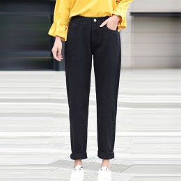 Nowe damskie 2020 marka modne dżinsy czarne białe niebieskie spodnie harem sprane dżinsy spodnie kobiece luźne dżinsy vintage dż