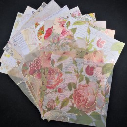 ZFPARTY Vintage tło papieru welinowego naklejki dla scrapbookingu szczęśliwy planowanie/tworzenie karty/dziennik projektu