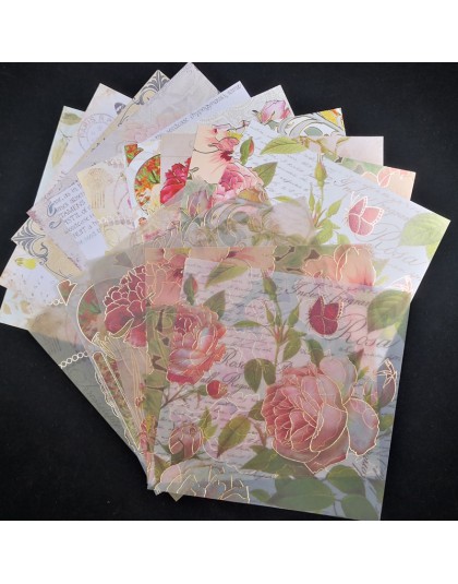 ZFPARTY Vintage tło papieru welinowego naklejki dla scrapbookingu szczęśliwy planowanie/tworzenie karty/dziennik projektu